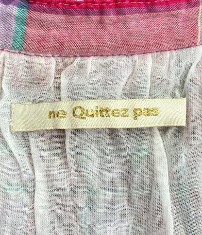 NE QUITTEZ PAS ノースリーブ チェック柄 ワンピース レディース SIZE M ヌキテパ