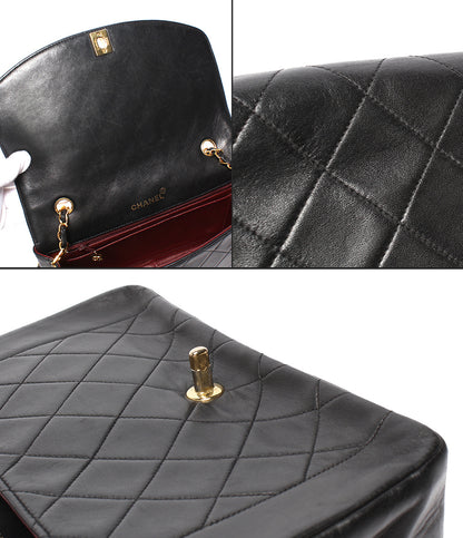 CHANEL チェーンショルダーバッグ ゴールド金具 シングルフラップ シングルチェーン マトラッセ ラムスキン 2番台 ダイアナ25 A01165 レディース