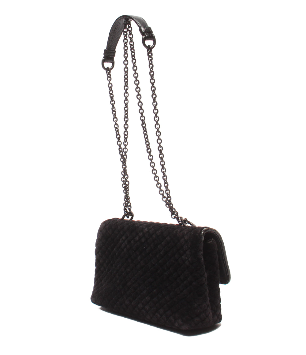 BOTTEGA VENETA チェーンショルダーバッグ 肩掛け ベロア レディース ボッテガ・ヴェネタ