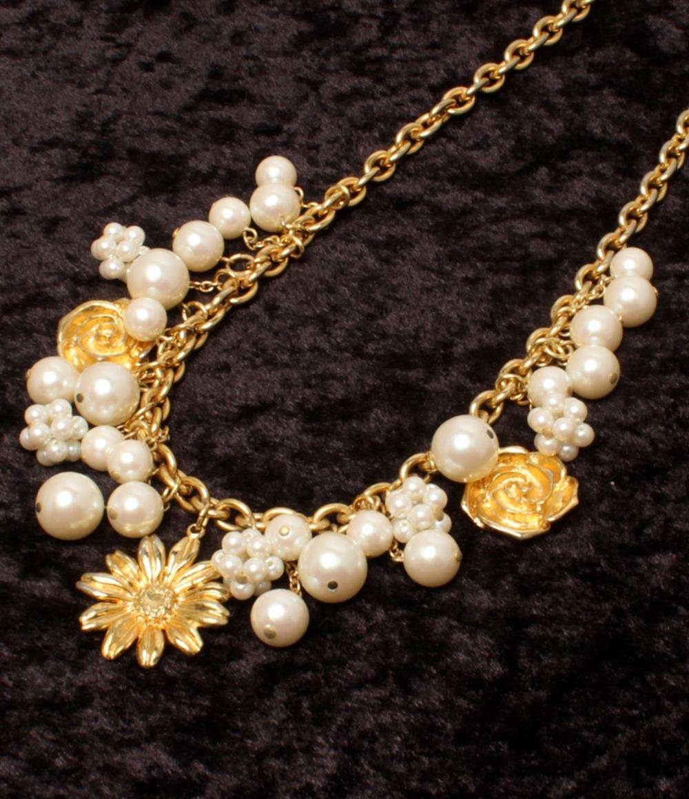 KENZO ネックレス イヤリング フェイクパール フラワーモチーフ 2点セット レディース ケンゾー