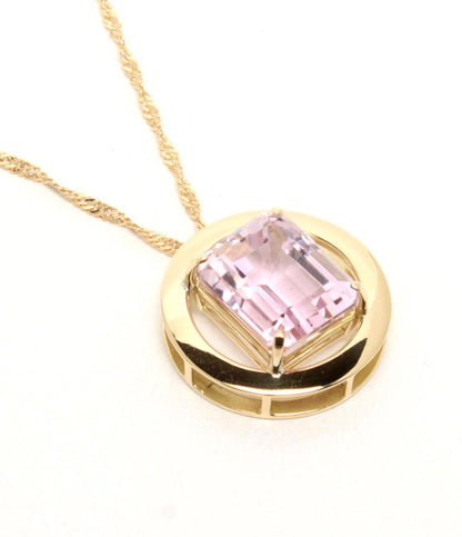 美品 ネックレス K18 クンツァイト レディース