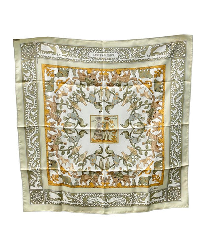 HERMES スカーフ シルク100% カレ90 EARLY AMERICA レディース エルメス