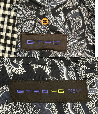 美品 ETRO ギンガムチェックチェスターコート メンズ SIZE 46 (M) エトロ