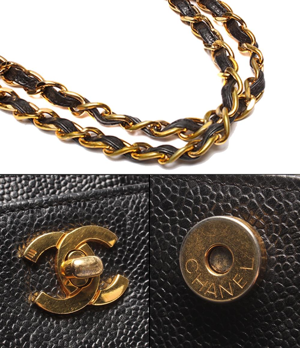 CHANEL チェーントートバッグ ゴールド金具 5番台 キャビアスキン ココ