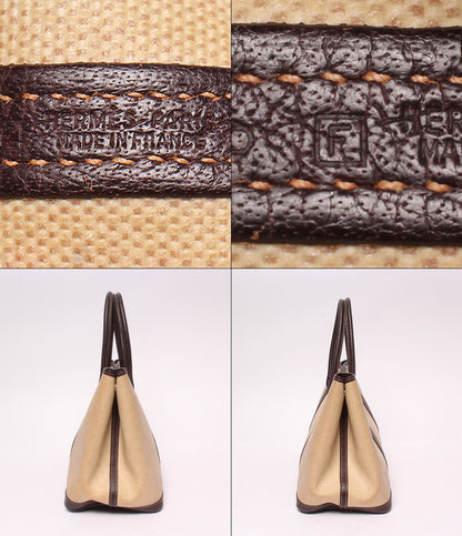 HERMES トートバッグ ショルダーバッグ 肩掛け シルバー金具 □F刻印 ガーデンパーティ PM レディース エルメス