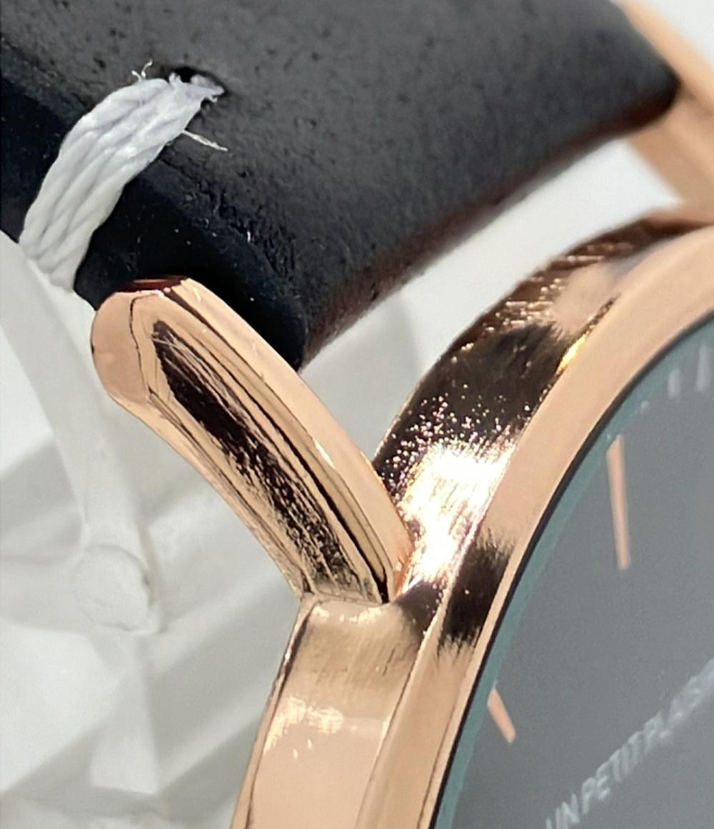 腕時計 クオーツ ブラック メンズ UN PETIT PLAISIR