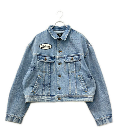 美品 DARC SPORT Disney ミッキー ビッグ モー アメリカン デニム ジャケット メンズ SIZE L ダークスポーツ ディズニー