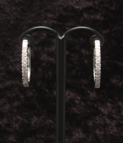 美品 ピアス K18WG ダイヤ レディース