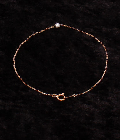 美品 ete ブレスレット K18PG ダイヤ 0.10ct レディース エテ