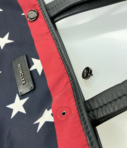 モンクレール ペイズリースター柄ナイロントートバッグ メンズ MONCLER