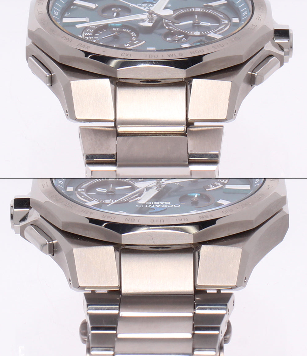 CASIO 腕時計 ブルートゥース搭載 オシアナス OCEANUS ソーラー電波 グリーン OCW-T6000 メンズ カシオ