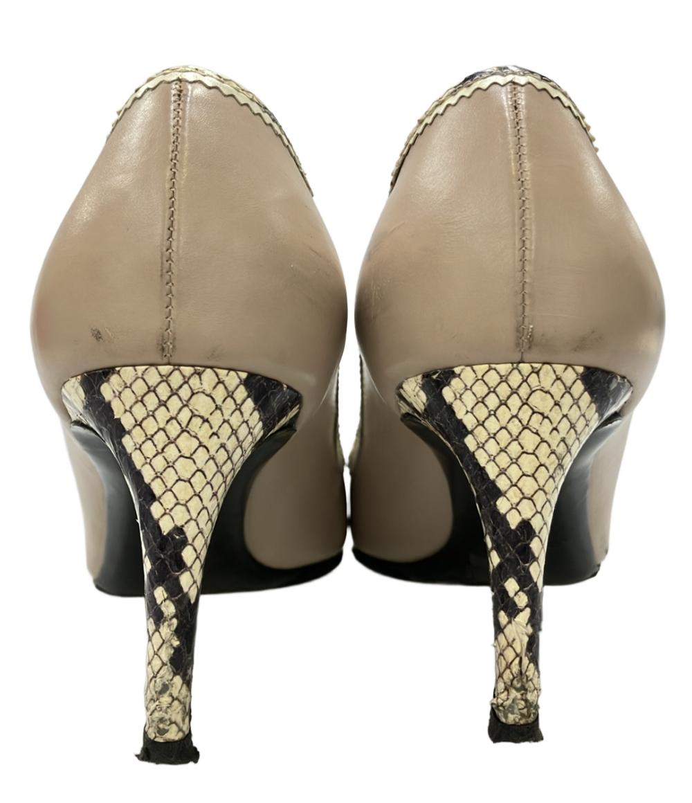 サルヴァトーレフェラガモ パイソン柄パンプス DG77952 670 レディース SIZE 7 (L) Salvatore Ferragamo