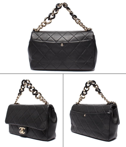 美品 CHANEL 2way チェーンショルダーバッグ マトラッセ ラムスキン ゴールド金具 29番台 AS1353 レディース シャネル
