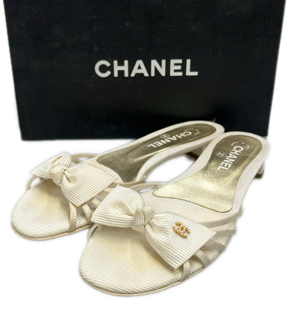 CHANEL ミュール サンダル レディース SIZE 37.5 シャネル