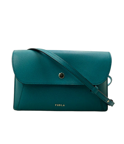 美品 FURLA ショルダーバッグ ショルダーポーチ 斜め掛け レザー レディース フルラ