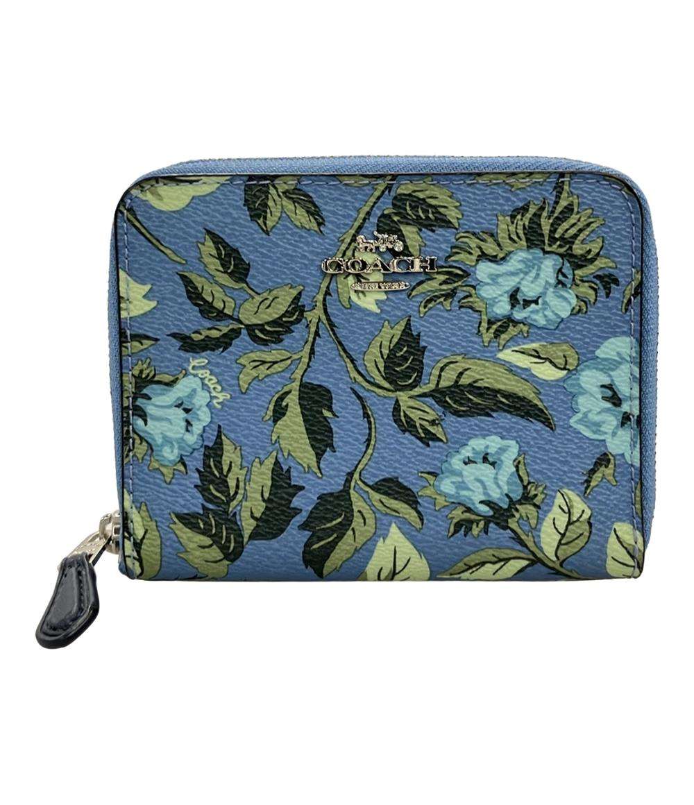 コーチ ラウンドファスナー二つ折り財布 スリーピングローズプリント 66635 レディース COACH