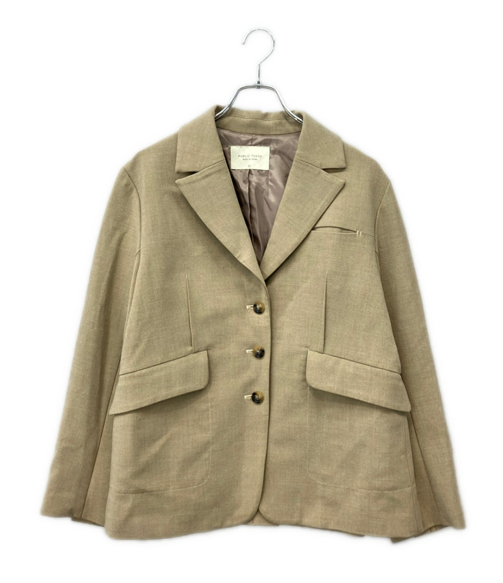 PUBLIC TOKYO ダブルクロスノッチドラペルジャケット レディース SIZE 01 (S) パブリック トウキョウ