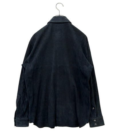 DENHAM 長袖シャツ やぎ革 スナップボタン SUEDE LEATHER SHIRT 01-22-08-40-091 メンズ SIZE S デンハム