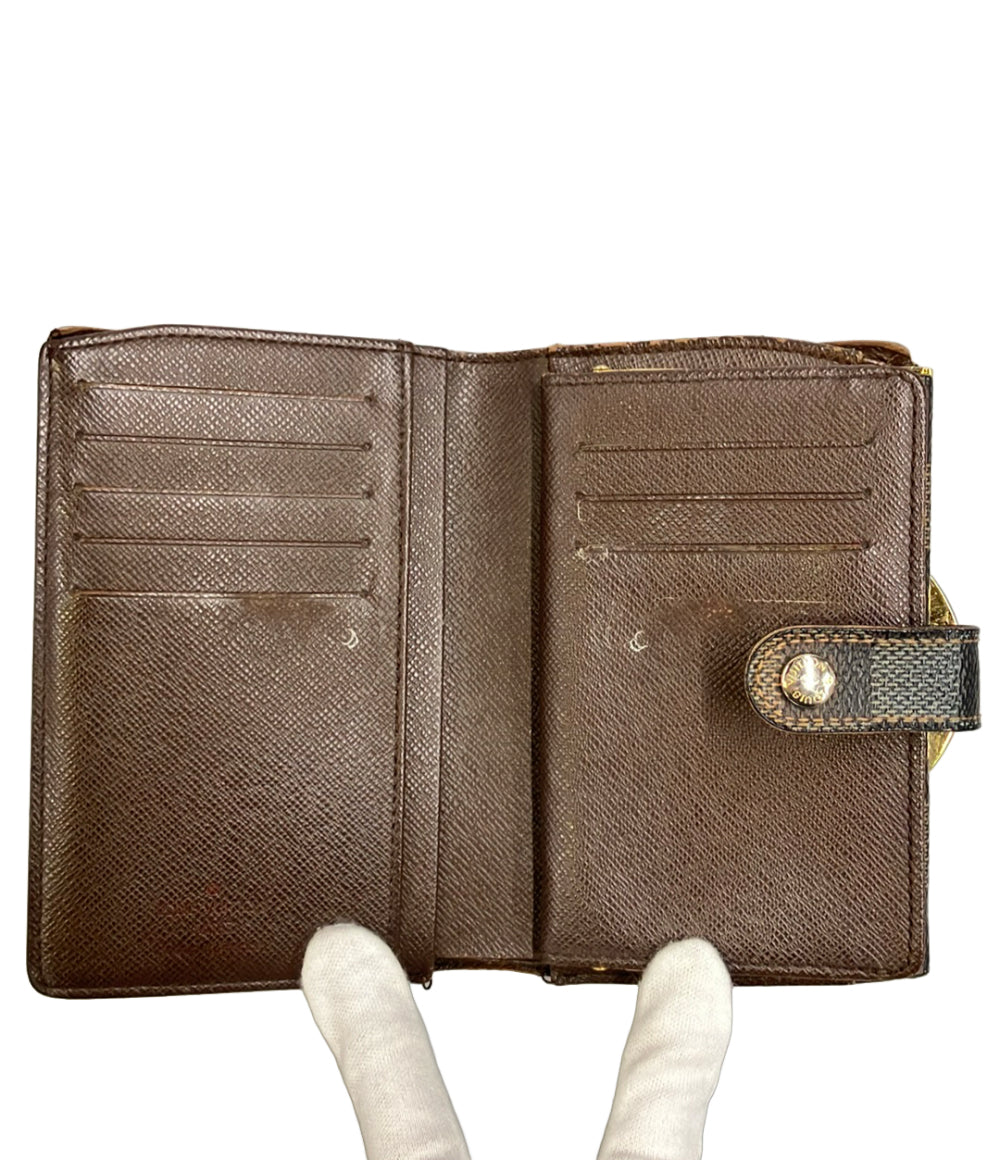 LOUIS VUITTON 二つ折り財布 ポルトフォイユ ヴィエノワ ダミエ エベヌ N61674 メンズ レディース ルイ・ヴィトン