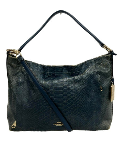 コーチ 2wayトートバック ショルダーバッグ 斜め掛け パイソン柄 レディース COACH