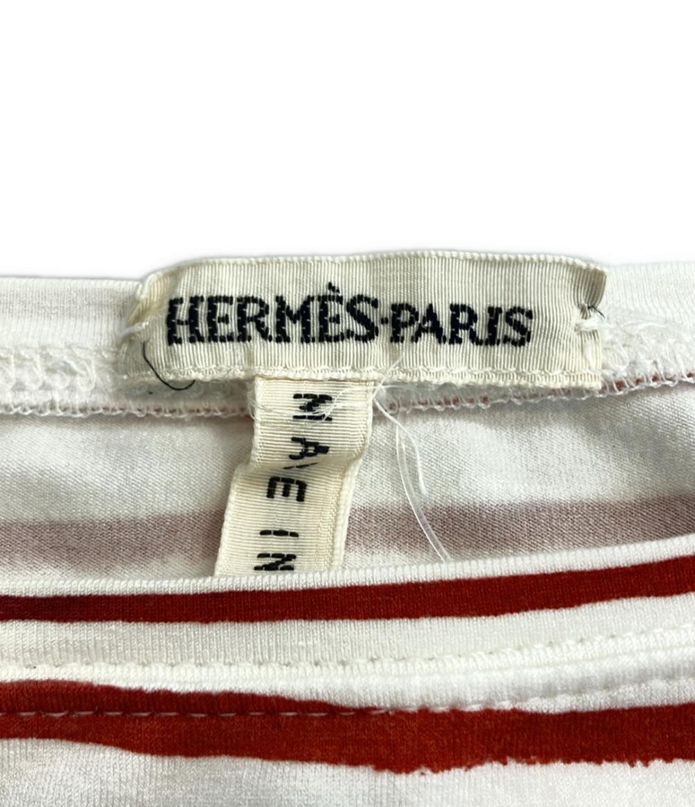 エルメス 半袖Tシャツ ボーダー柄 レディース SIZE SM HERMES