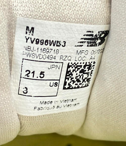 NEW BALANCE ローカットスニーカー YV996WB3 キッズ SIZE 21.5 (M) ニューバランス