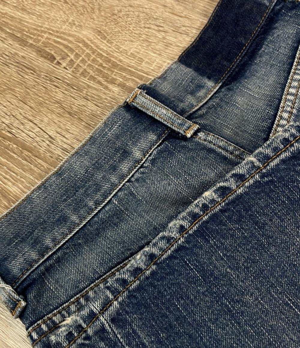 SAINT LAURENT デニムパンツ ダメージ加工 70s CROP DENIM 635895