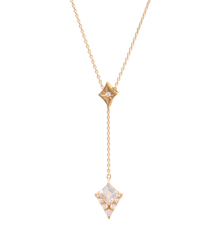 美品 STAR JEWELRY ネックレス K18 アクアマリン ダイヤ 0.06ct レディース スタージュエリー