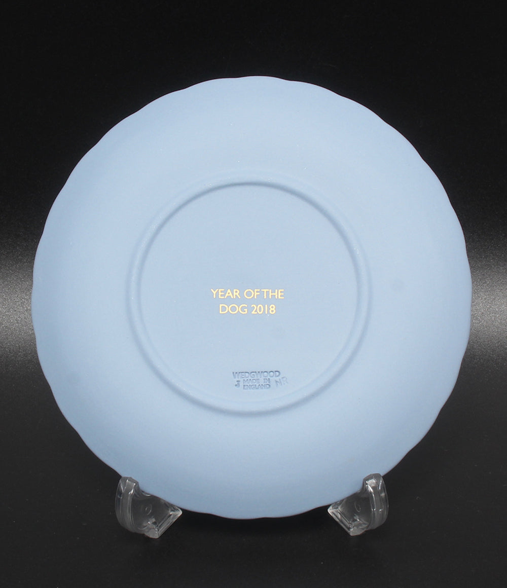 美品 WEDGWOOD プレート エトトレイ 2018 干支 戌 YEAR OF THE DOG 12cm ジャスパー ウエッジウッド