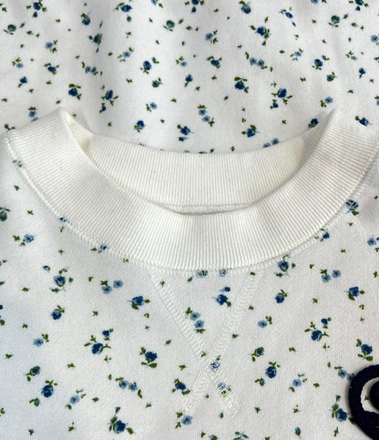 SEVEN TEN by MIHO KAWAHITO 長袖 コードモノグラムスウェットトップス 小花柄 レディース SIZE M セブンテンバイミホカワヒト