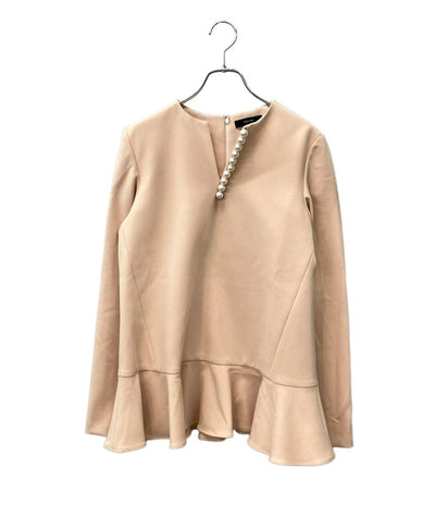 YOKO CHAN 長袖ブラウス パール ペプラム ペプラムロングスリーブパールブラウス YCB-522-290 レディース SIZE 40 (M) ヨーコチャン