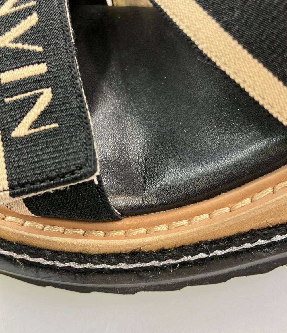 LANVIN en Bleu ロゴストラップウェッジヒールサンダル レディース SIZE S (22.5cm) ランバンオンブルー