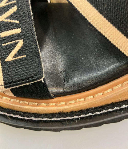 LANVIN en Bleu ロゴストラップウェッジヒールサンダル レディース SIZE S (22.5cm) ランバンオンブルー