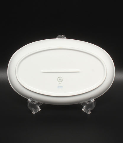 美品 Royal Copenhagen オーバルディッシュ 皿 23cm ホワイトパルメッテ ロイヤルコペンハーゲン