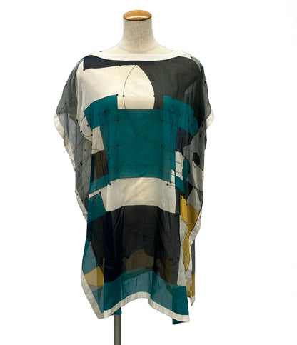 HERMES チュニックブラウス ECHEC AU ROI レディース SIZE 34 (XS) エルメス