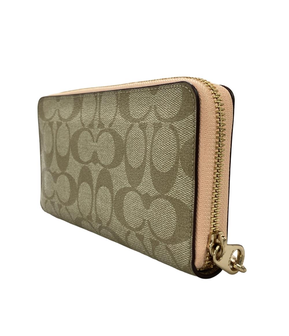 COACH ラウンドファスナー長財布 シグネチャー C4452 レディース