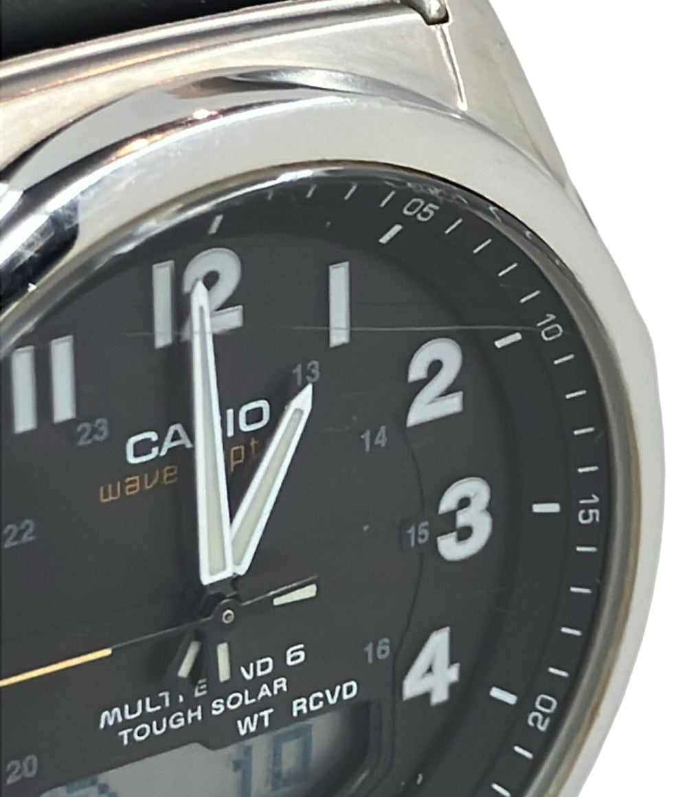 CASIO 腕時計 ウェーブセプター ソーラー ブラック WVA-M630 メンズ カシオ
