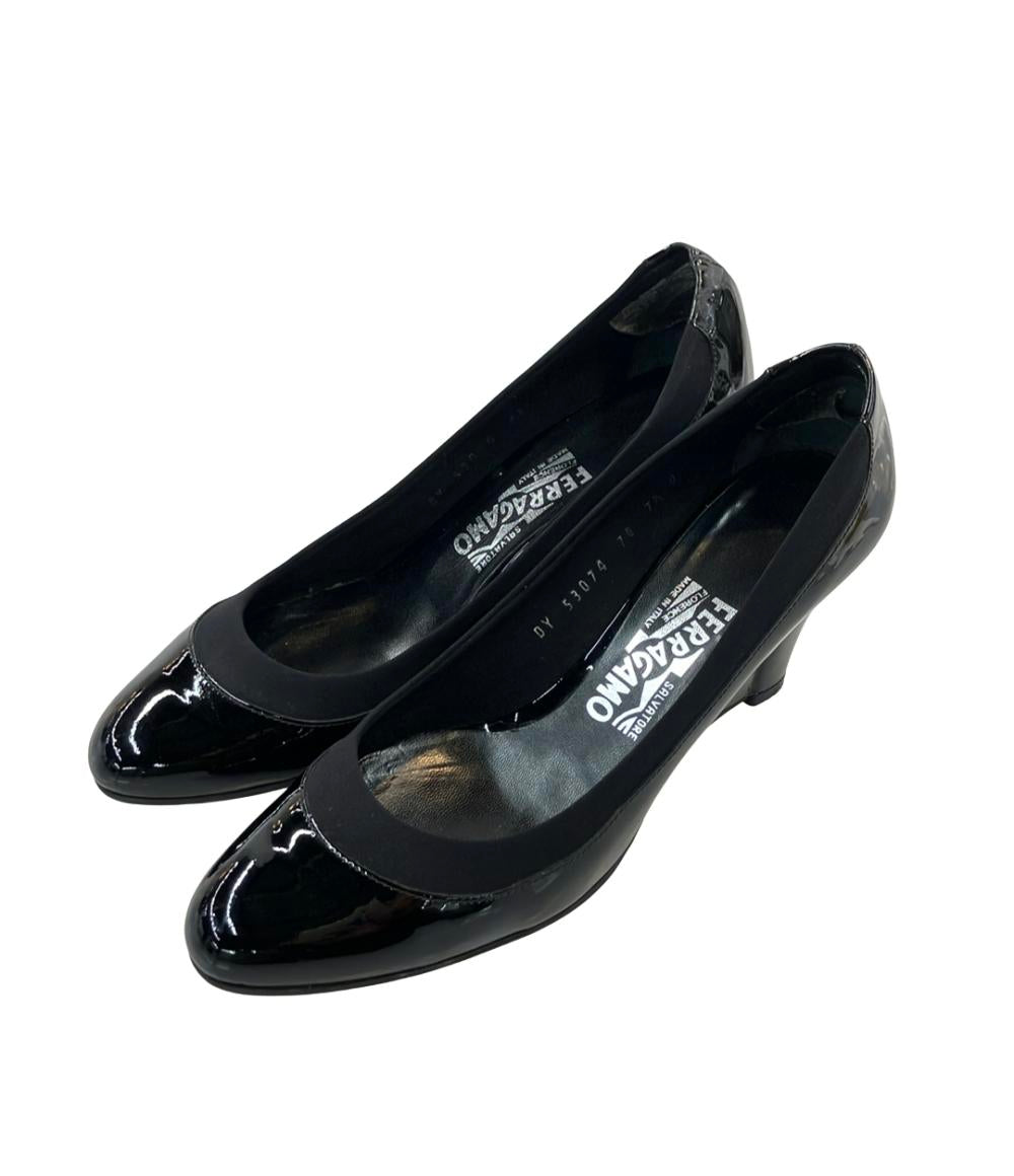 Salvatore Ferragamo ウェッジソールパンプス エナメル レディース SIZE 7 1/2 (25cm) サルヴァトーレフェラガモ