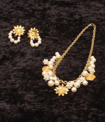 KENZO ネックレス イヤリング フェイクパール フラワーモチーフ 2点セット レディース ケンゾー