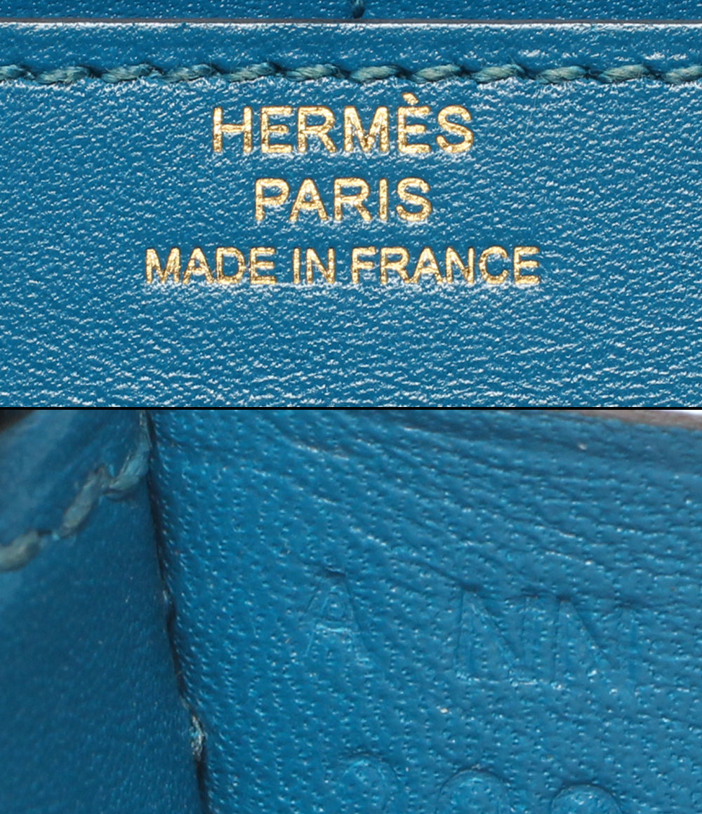 HERMES 財布 コンパクト財布 A刻印 シルバー金具 ボックスカーフ コンスタンス コンパクト レディース エルメス