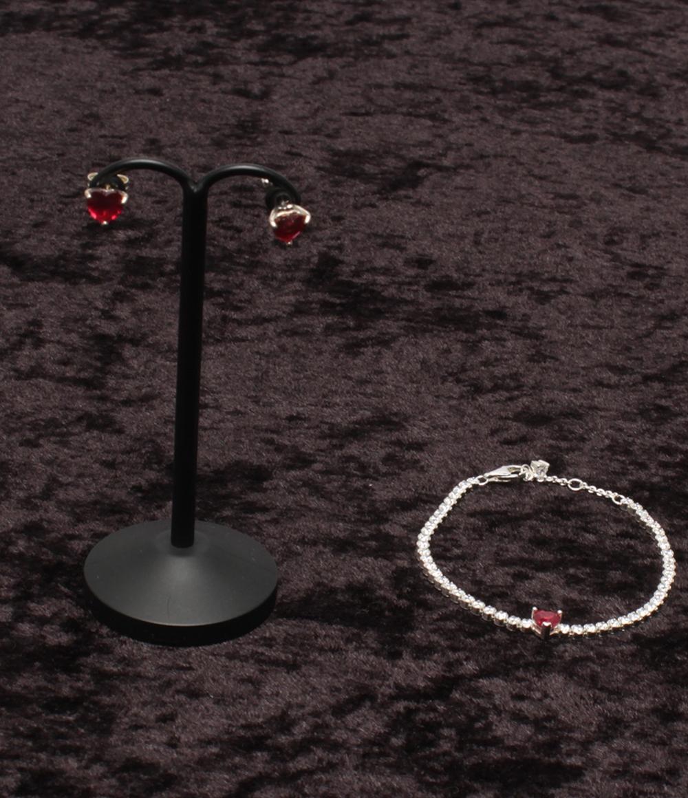 PANDORA ブレスレット ピアス SV925 ハートモチーフ 2点セット