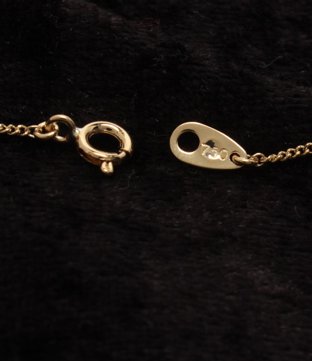 美品 ピエールカルダン ネックレス K18 ルビー リボンモチーフ レディース Pierre Cardin