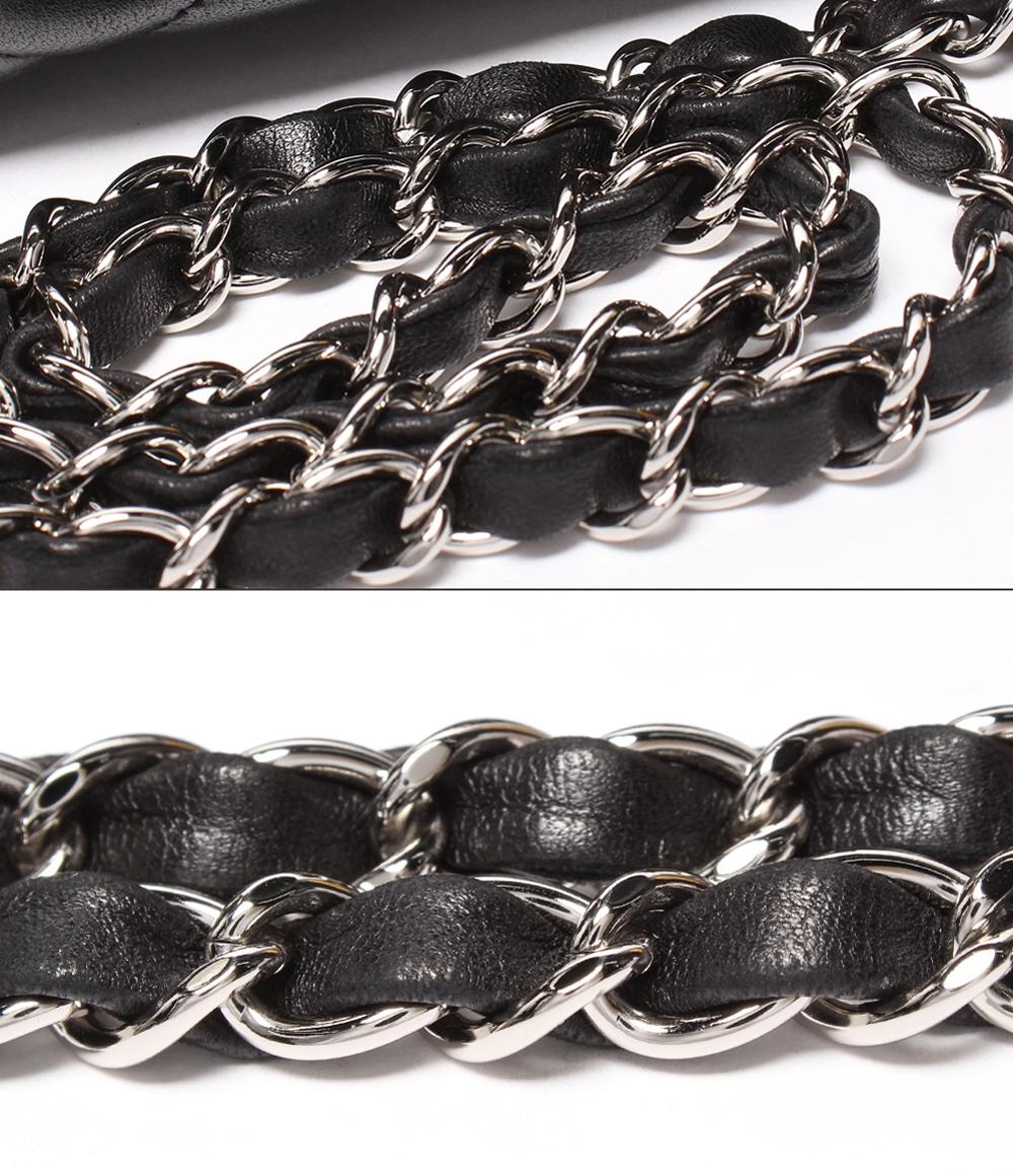 シャネル チェーンショルダーバッグ シングルフラップ シングルチェーン シルバー金具 ラムスキン マトラッセ A35731 レディース CHANEL