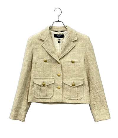美品 Max Mara Weekend 金ボタン ツイードジャケット レディース SIZE 34 (XS) マックスマーラウィークエンド