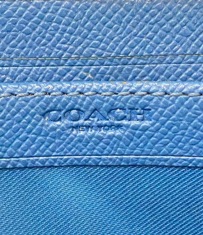 美品 コーチ ラウンドファスナー長財布 レディース COACH