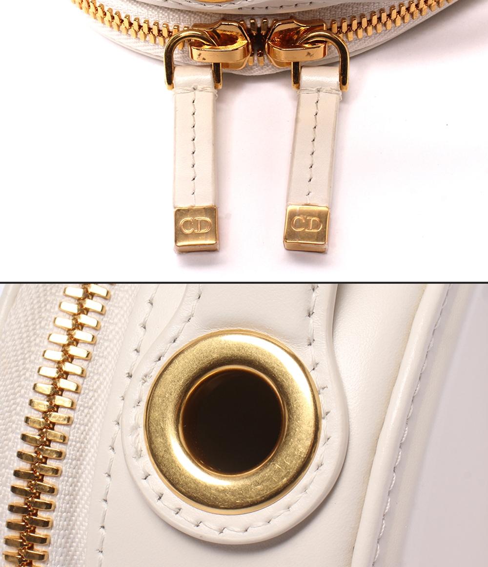 美品 Christian Dior 2wayショルダーバッグ ハンドバッグ 斜め掛け オーバル カメラバッグ CD シグネチャー レディース クリスチャンディオール