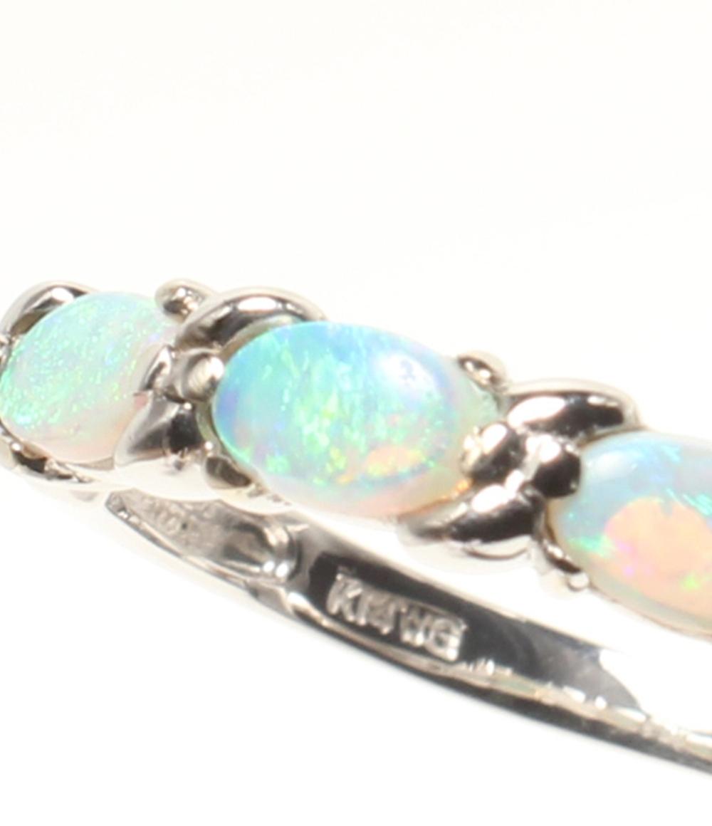 美品 リング 指輪 K14WG ホワイトオパール レディース SIZE 12号