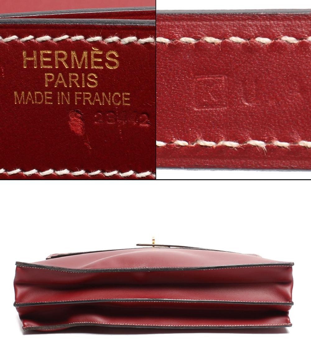 エルメス ビジネスバッグ ブリーフケース □K刻印 ゴールド金具 ケリーデペッシュ38 ルージュヴィフ ボックスカーフ メンズ HERMES