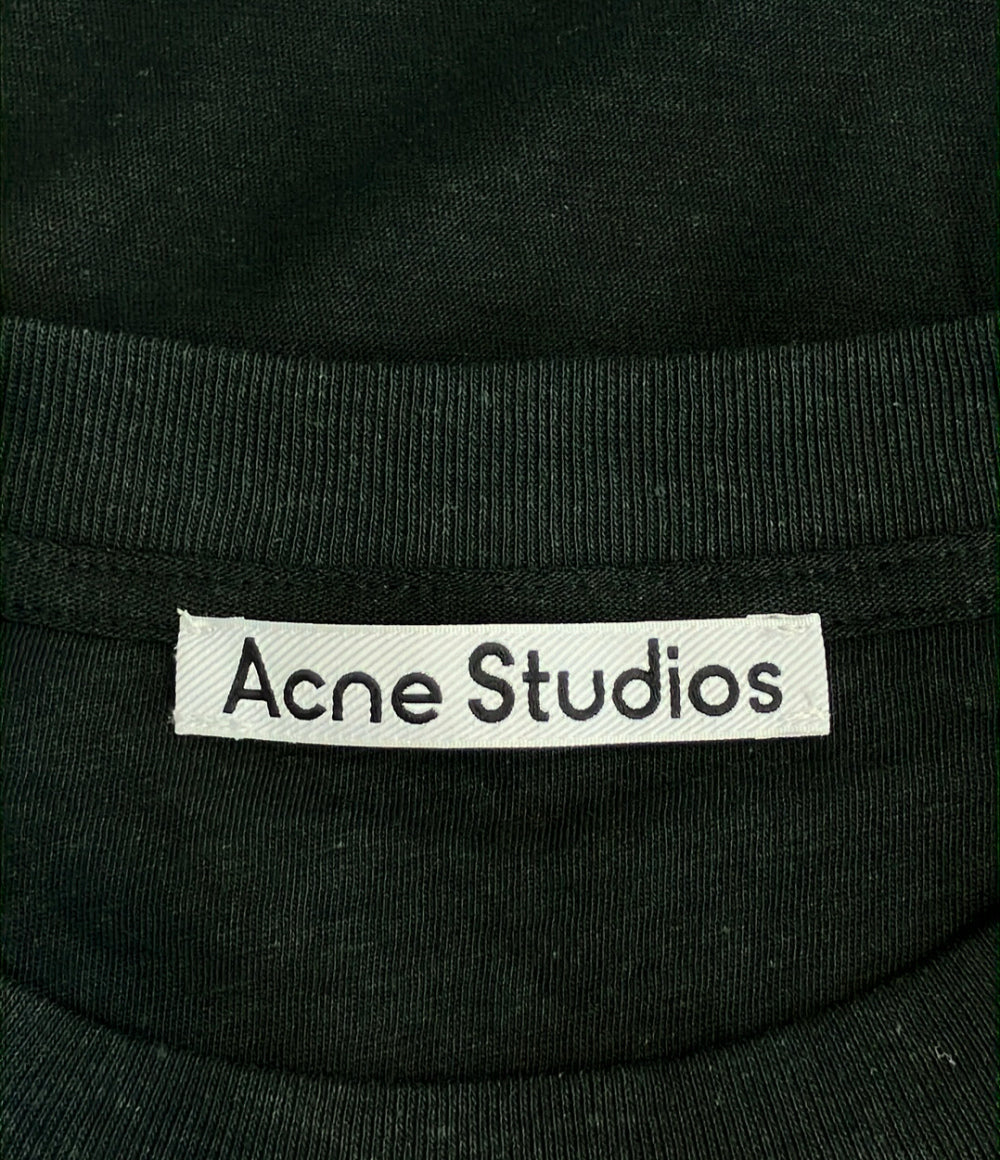訳あり Acne Studios 長袖 ラインストーン ロゴTシャツ FN-UX-TSH1000231  CL0416 メンズ レディース SIZE S アクネ ストゥディオズ