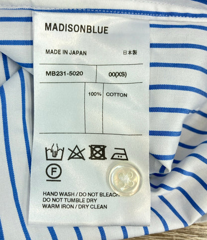 美品 MADISONBLUE 半袖シャツRELAXED FIT SH P.STRIPE MB231-5020 レディース SIZE 00 (XS) マディソンブルー